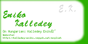 eniko kalledey business card